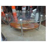 Oval Glass Top Coffee Table