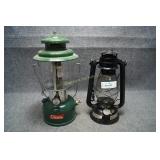 Coleman Gas Lantern & Black Oil Lantern