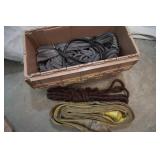 Tote of Heavy Duty Rope, Straps & More