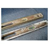 2- Vintage 4ft Wood Levels
