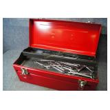 Metal Tool Box w/Wrenches