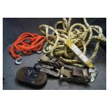 Lot of Heavy Duty Ropes/Straps/Wratchets
