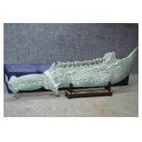 Carved Jade Sword 9 Ring Dragon