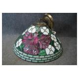 Vintage Stained Glass Hanging Light