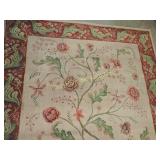 91" x 64" Area Rug w/Floral Design