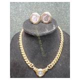 Vintage Givenchy Gold Necklace & Earrings