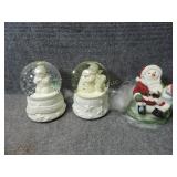 2 Dept 56 Snowbabies Musical Waterglobes