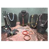 Beaded & Stone Jewelry Lot