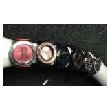 6 Large Face Watches - Geneva, M & A