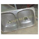 Stainless Steel Double Sink w/Disposal &Marble Top