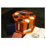 Poker Set in Wood Storage Stand