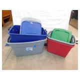 Four Totes w/Lids