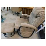 Brown Microfiber Glider w/Ottoman