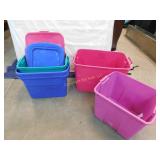 Five Totes w/Lids