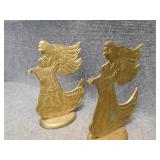 Pair of Solid Brass Angel Candle Holders
