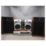 Magnavox AM/FM Eight Track Stereo & 4 Speakers