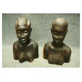 Pair of Carved Busts