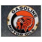gasoline motor oils porcelain sign