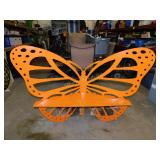Plasma Cut Powder Coated Butterfly Garden Bench