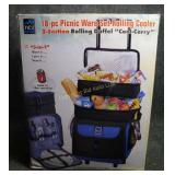 18pc Picnic Wear Rolling Cooler