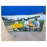 Master Craft Portable Folding Table/Bench