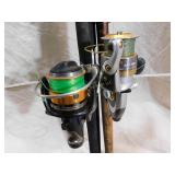 3 Offshore Fishing Rods & 2 Reels