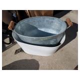 2 Metal Beverage Tubs