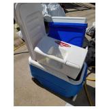 3 Coolers - Large w/Wheels & 2 Smaller