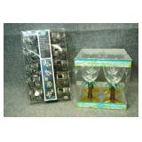 Umbrella String Lights & 4 Palm Tree Goblets