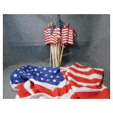 14 Small American Flags w/Handles