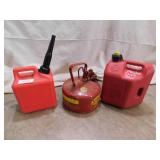 3 Small gas Cans