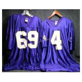 2 NFL Team Vikings Jerseys - Sz 2XL