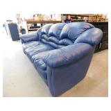 Blue Leather Couch