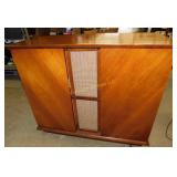 Mid-Century Tube Radio & Record Cabinet
