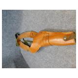 Leather Hip Holster & Tooled Bullet Belt