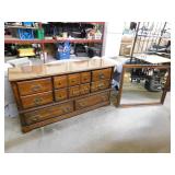Eight Drawer Chest Dresser & Mirror