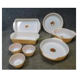 Assortment of New Fire King Copper Tint Ovenware