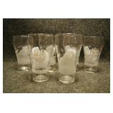 Six Coca-Cola Christmas Glasses