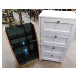 Two 2 Small Drawer Wood Storage Cabinets
