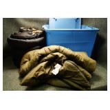 2 Sleeping Bags in 22 Gal Tote w/Lid