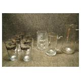 6 UpTown Glasses, 2 Beer Mugs