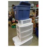 Totes w/Lids & Storage w/Drawers