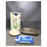 Lot of Serving Trays and Dishes