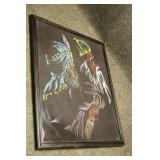 Original Framed Chalk Drawing 3 Wise Men