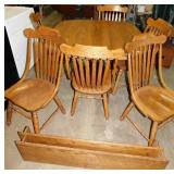 OAK DINING ROOM TABLE SET
