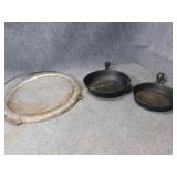 8" & 10" Cast Iron Pans & Camping Pan