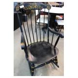 Solid Black Rocking Chair