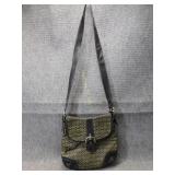 Black & Tan Messenger Style Coach Purse