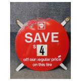 Vintage metal  Shell sign