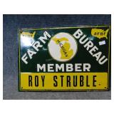 vintage Farm bureau member sign